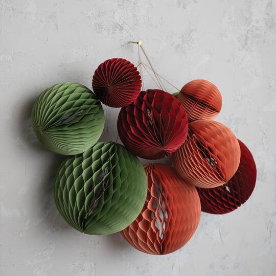 Hello Honey® 3ct. Honeycomb Paper Ball Ornaments